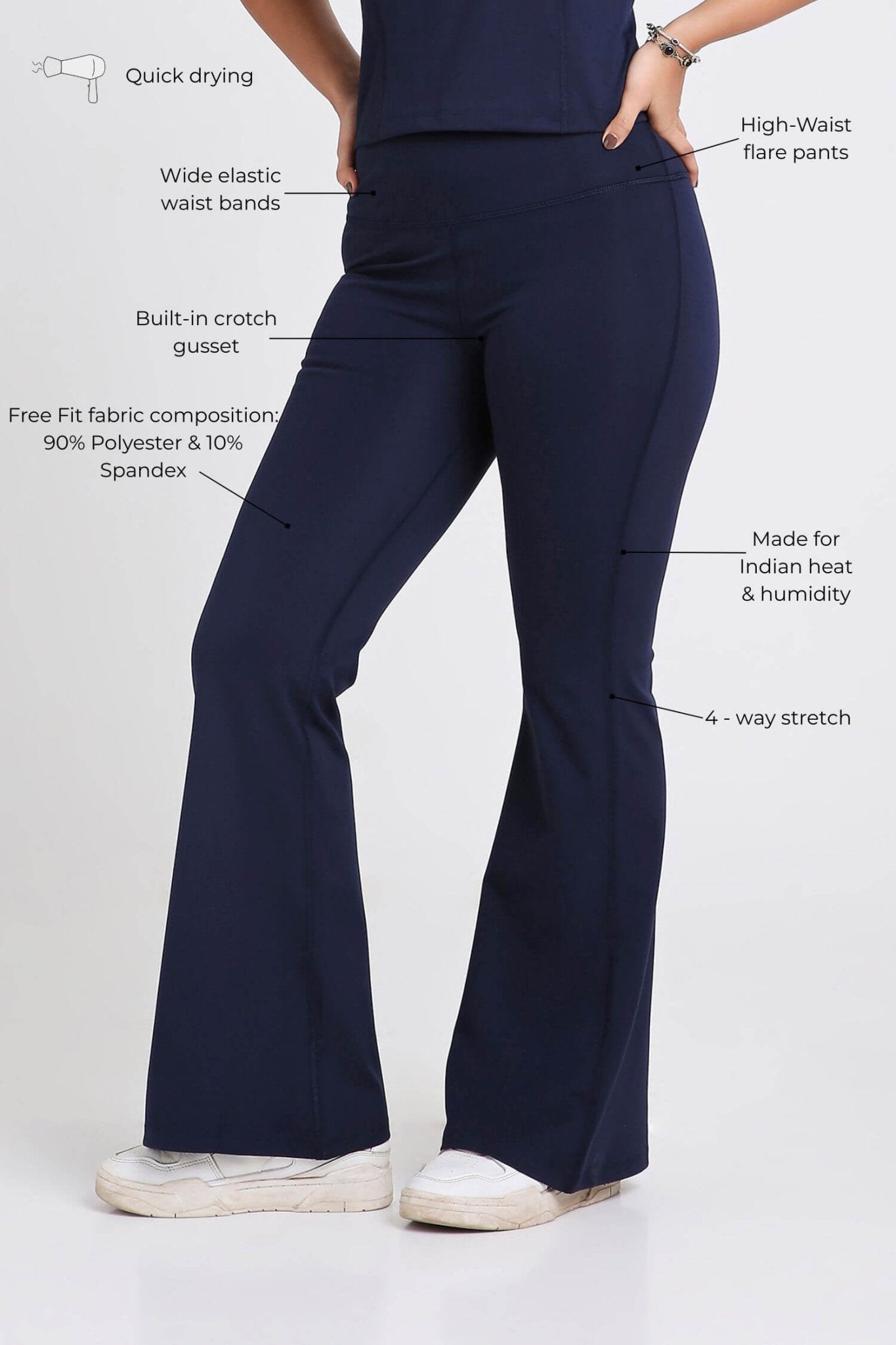 Good Girl Code Flare Pants in Ink - Life & Jam