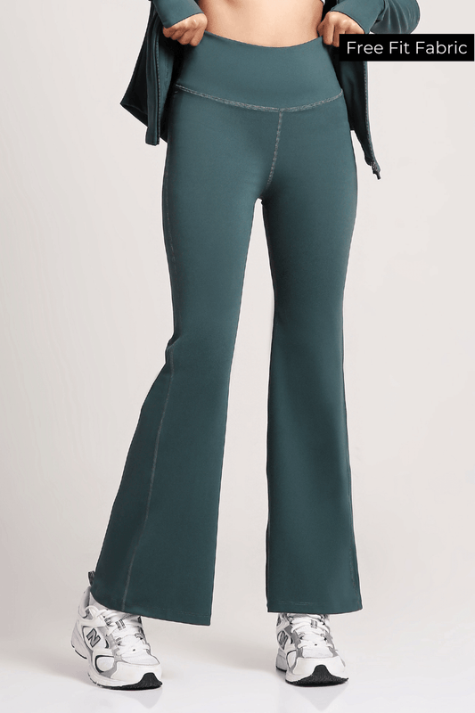 Good Girl Code Flare Pants in Jungle Green - Life & Jam