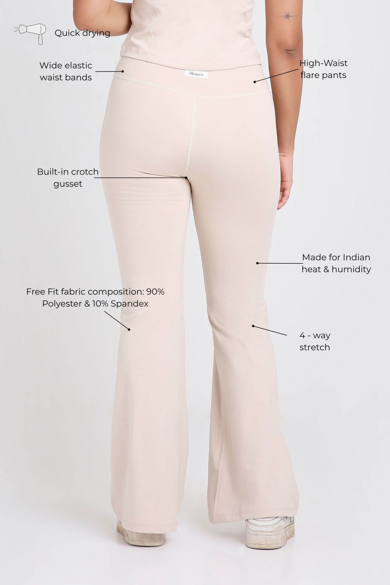Good Girl Code Flare Pants in Marshmallow - Life & Jam