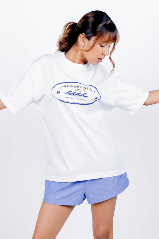 Life & Jam Girls Club Oversized Tee - Life & Jam