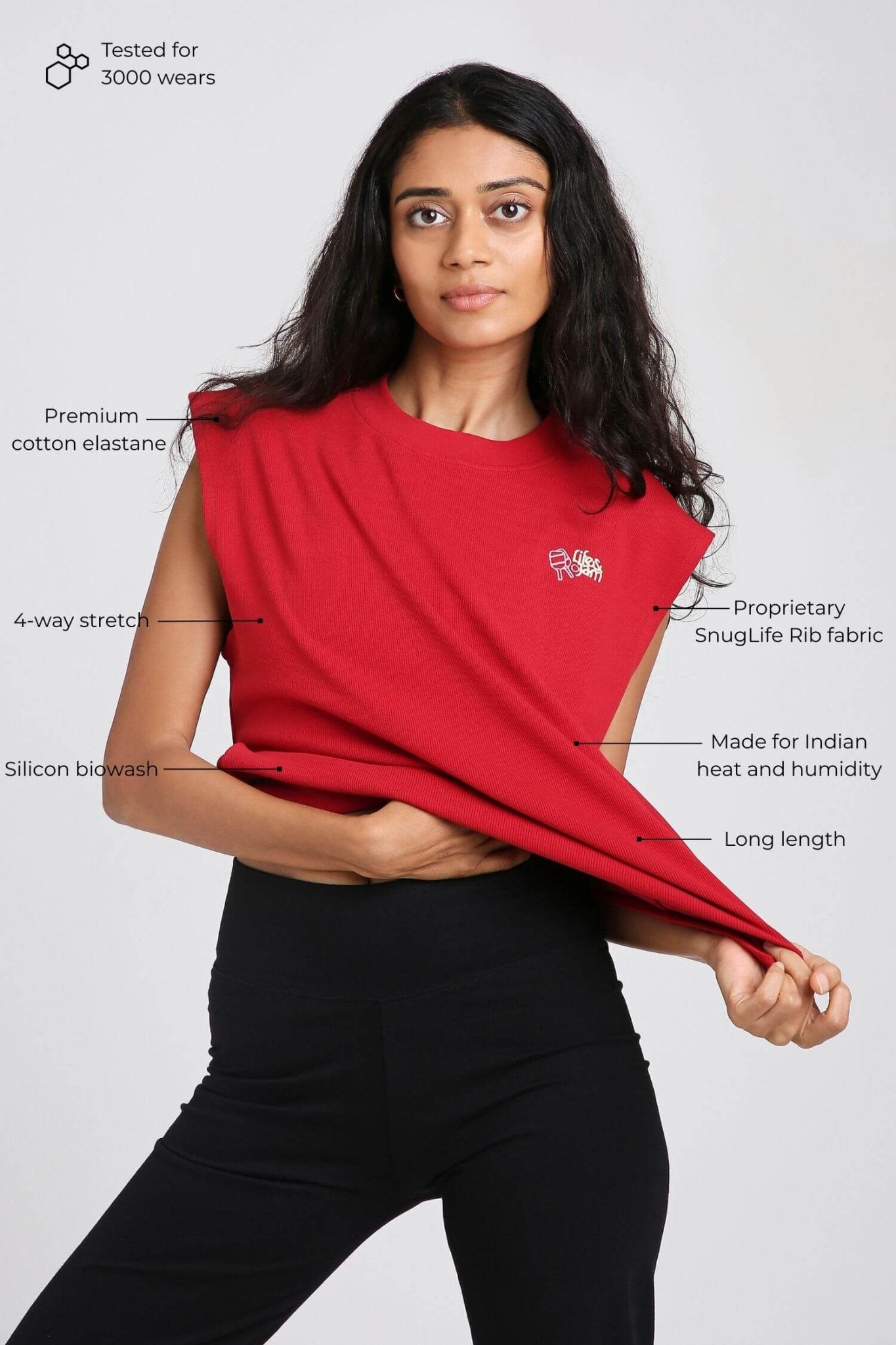 Pickleball Box Tank in Cherry Red - Life & Jam
