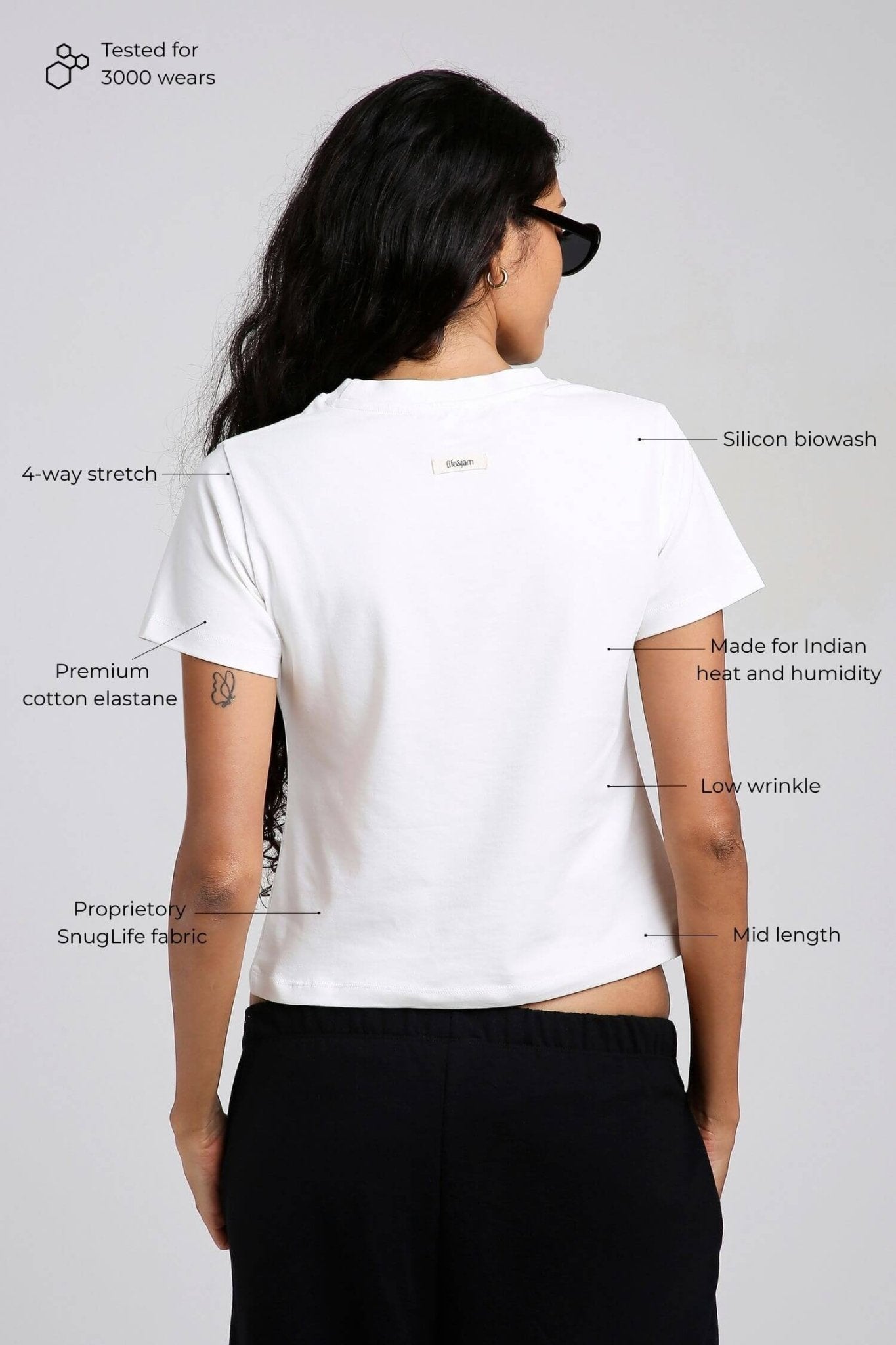 Relaxed Tee in Snow White - Life & Jam