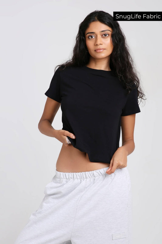 Relaxed Tee in True Black - Life & Jam