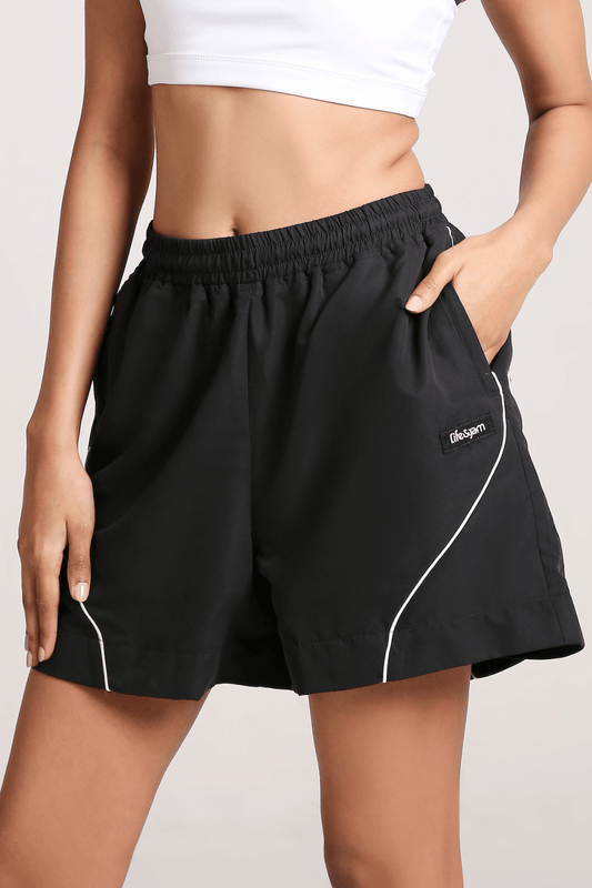 Running Shorts In True Black - Life & Jam