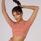 Sleeves Quick-drying Gym/Casual Top in Dusty Rose & Sky Blue - Life & Jam