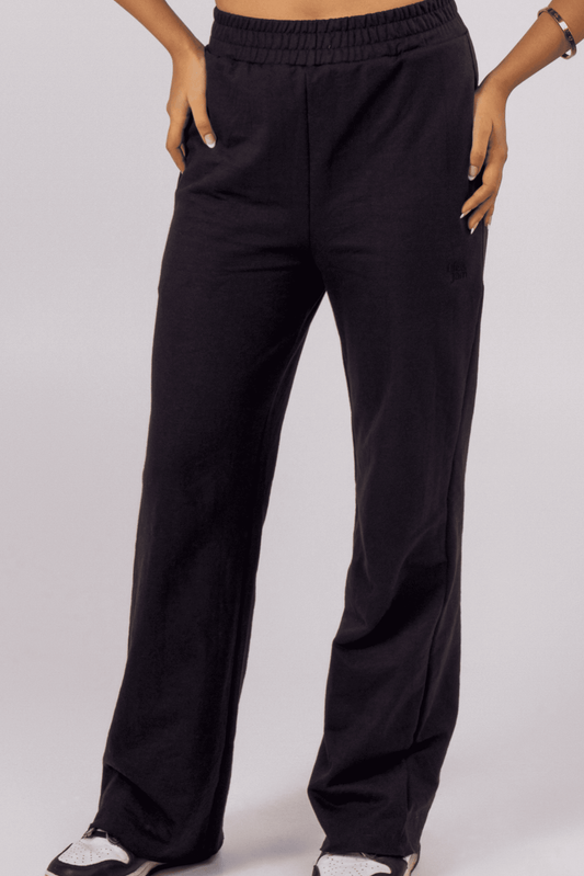 Straight - fit Everyday Lounge Pants in True Black - Life & Jam