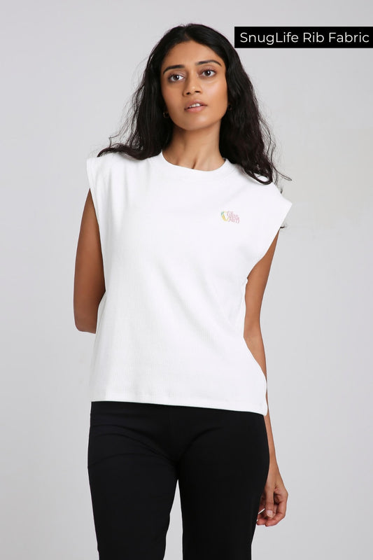 🥭 Sunny Day Mango Box Tank in True White - Life & Jam