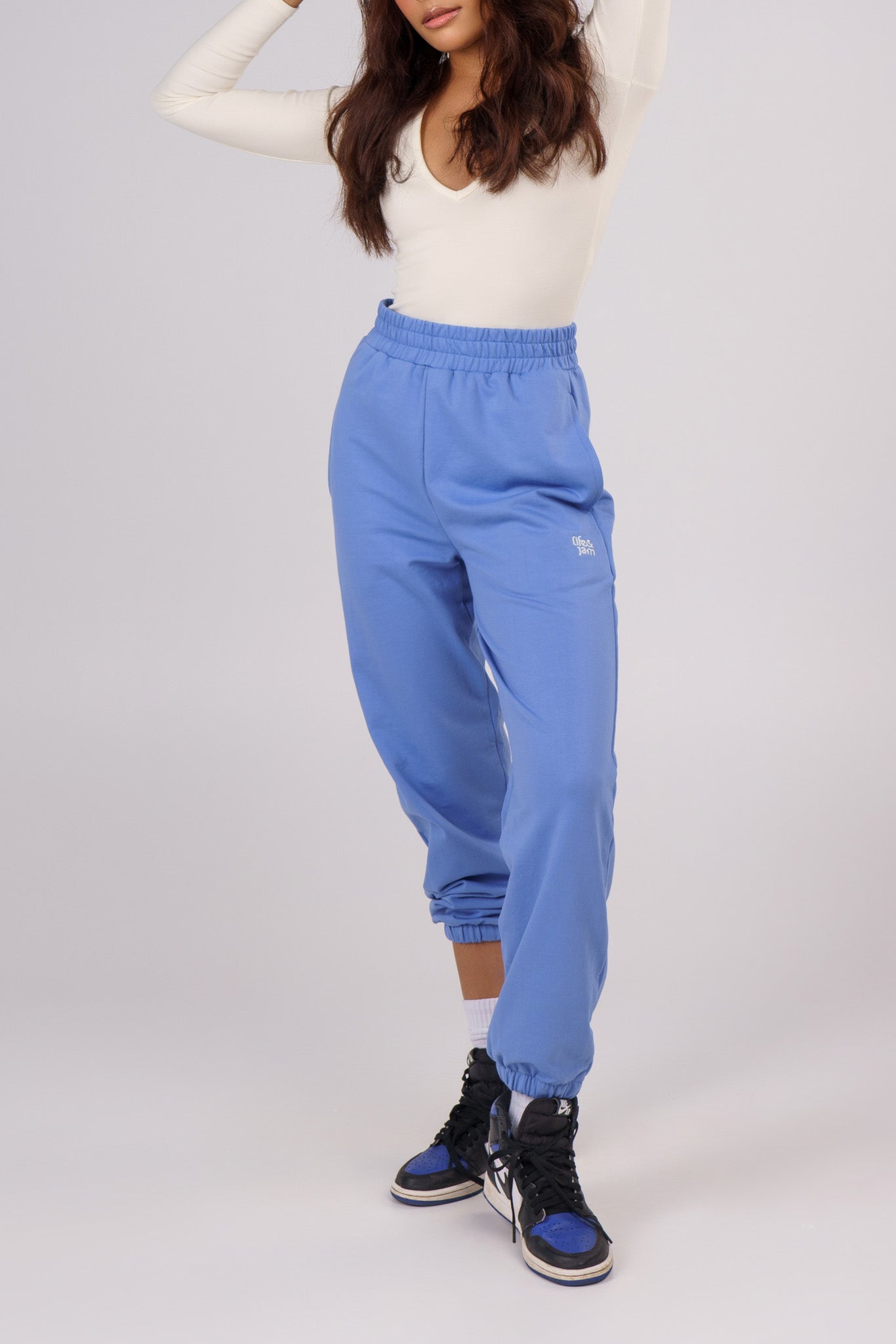 Buy High Waist Always Comfy Joggers In Bubble Blue Online - Life & Jam