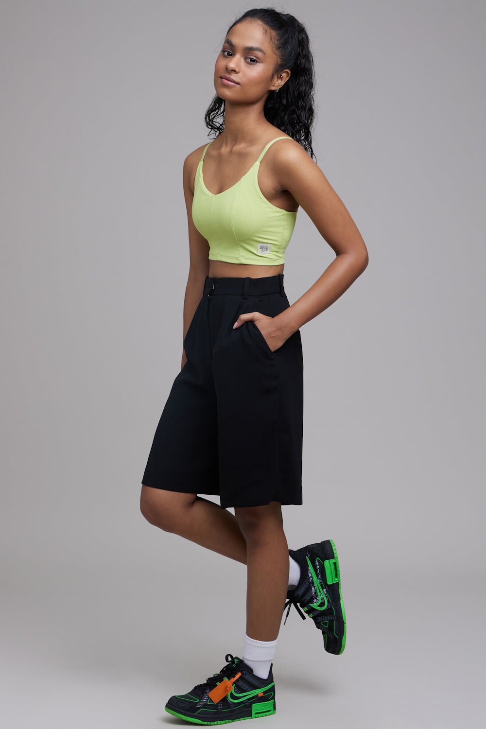 Buy Reebok Lime Green Padded Sports Bra for Women Online @ Tata CLiQ
