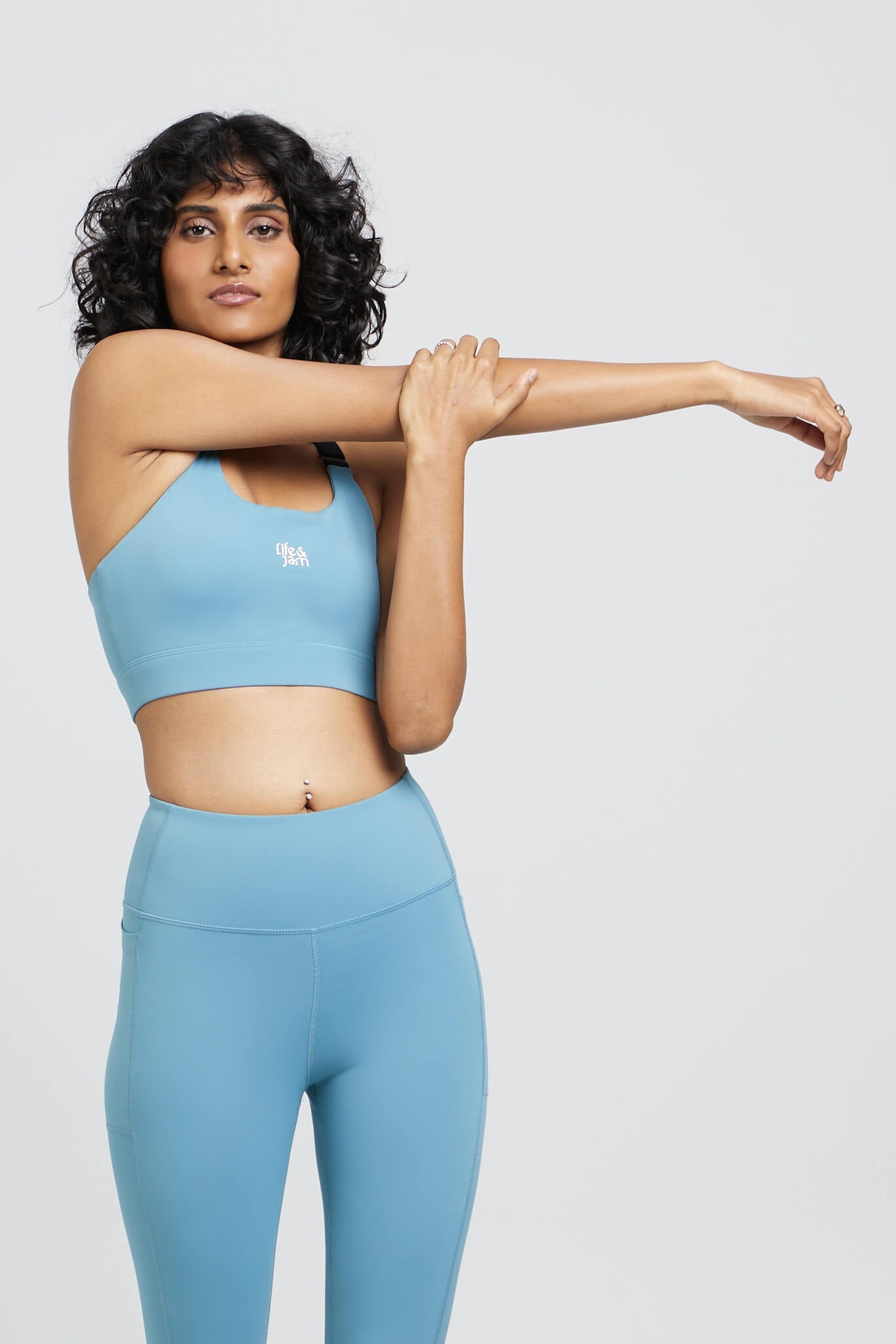 Dawn to Dusk Sports Bra + Leggings in Navigator Blue - Life & Jam