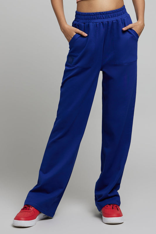 Straight-fit Comfy Pants in Earth Blue - Life & Jam