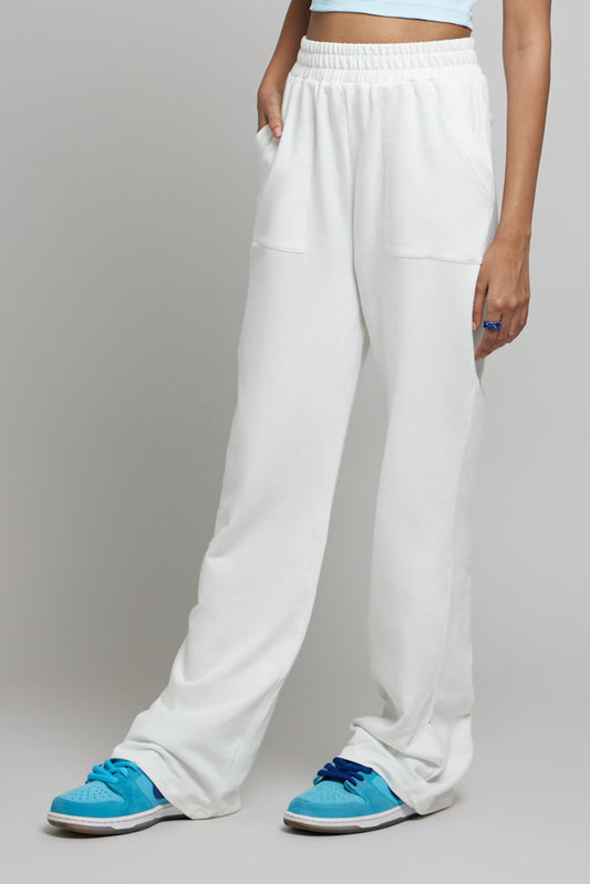 Straight-fit Comfy Pants in Vanilla White - Life & Jam