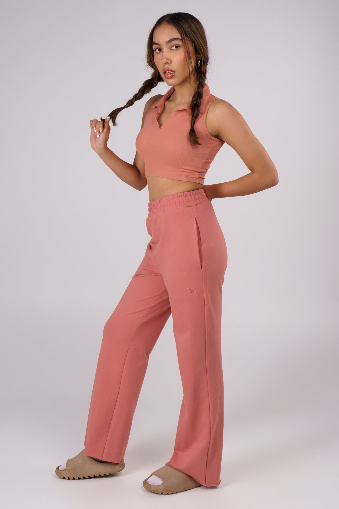 Straight-fit Everyday Lounge Pants in Dusty Rose - Life & Jam